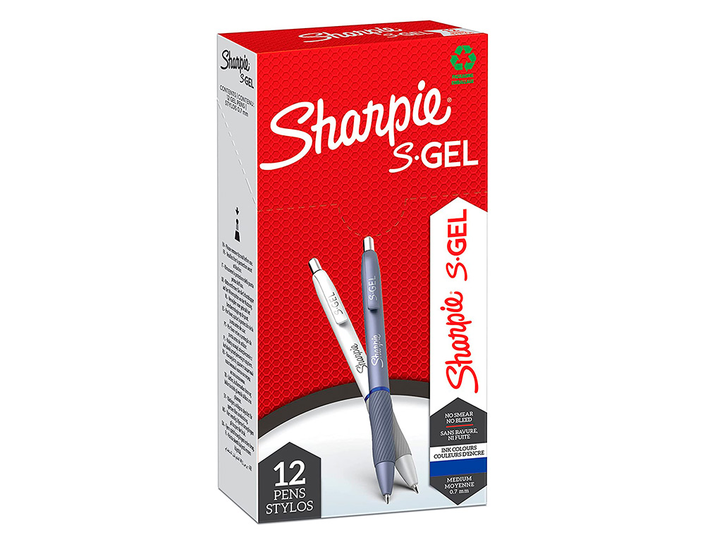 ESFEROGRAFICA SHARPIE FASHION RETRATIL TINTA GEL AZUL 0,7 MM CAIXA 2 UNIDADES AZUL CEU/BRANCO