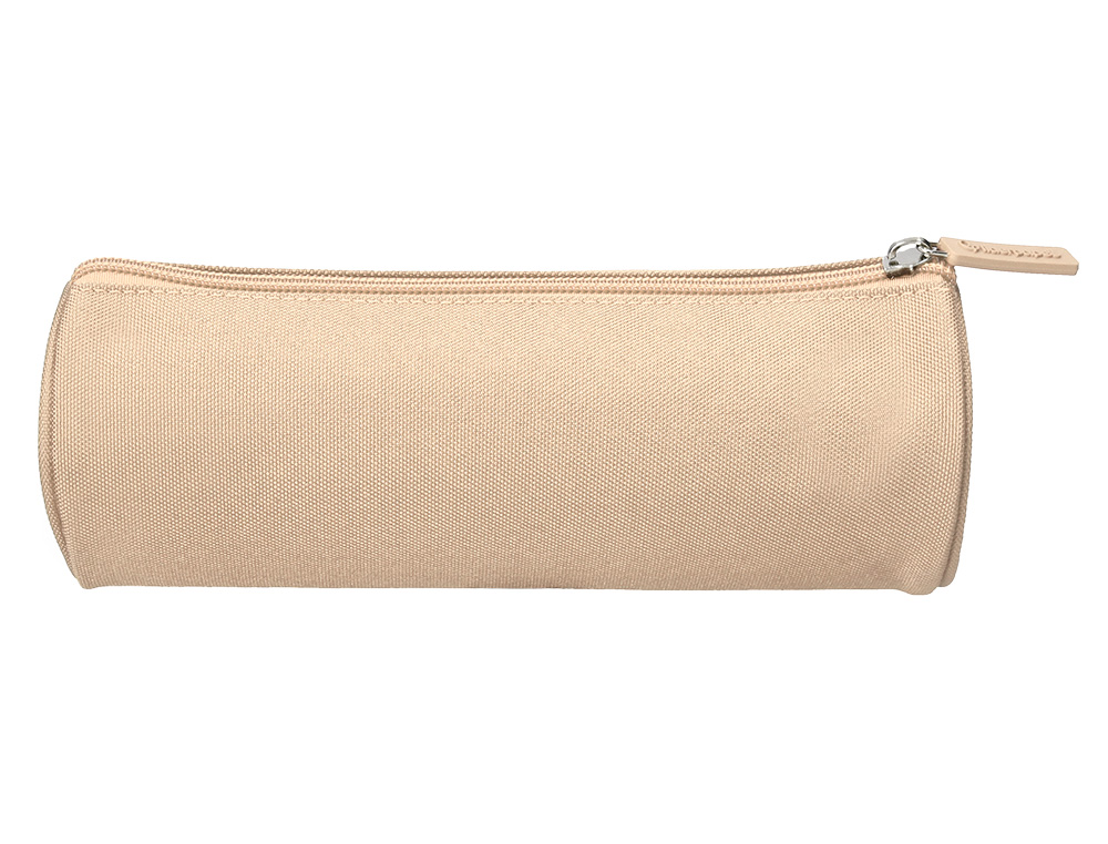ESTOJO ESCOLAR LIDERPAPEL CILINDRICO LARGO 210X70 MM CREME