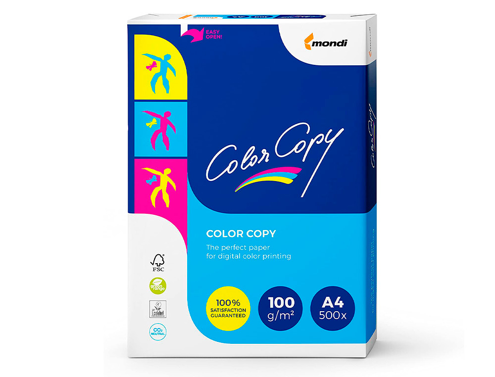 PAPEL COLOR COPY DIN A4 100 GR EMBALAGEM DE 500 FOLHAS