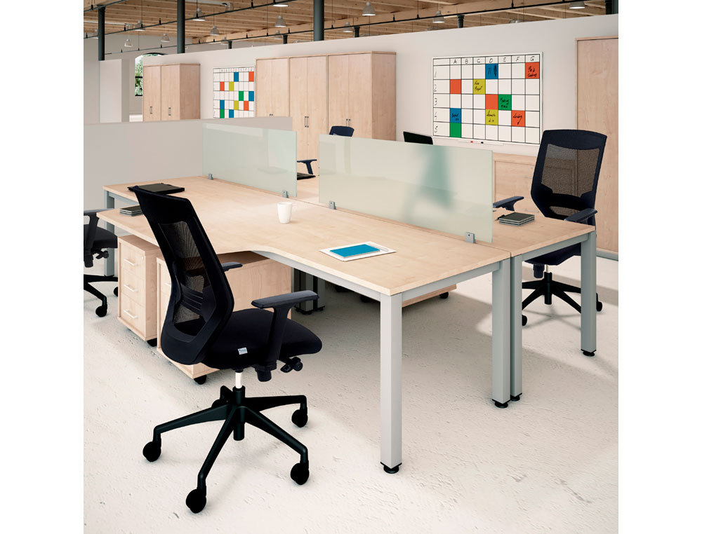 MESA DE ESCRITORIO ROCADA EXECUTIVE 2003AD01 ALUMINIO /FAIA 180X80 CM